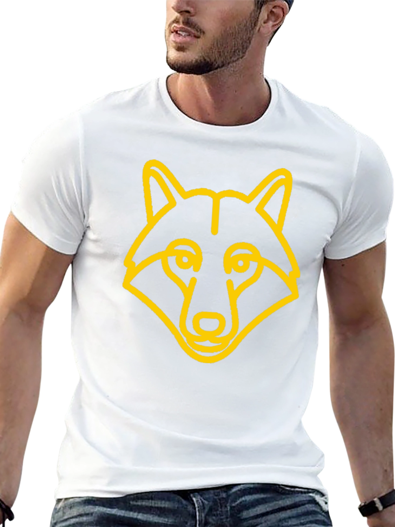 Wolf Graphic Tee - Modern Minimalist Design