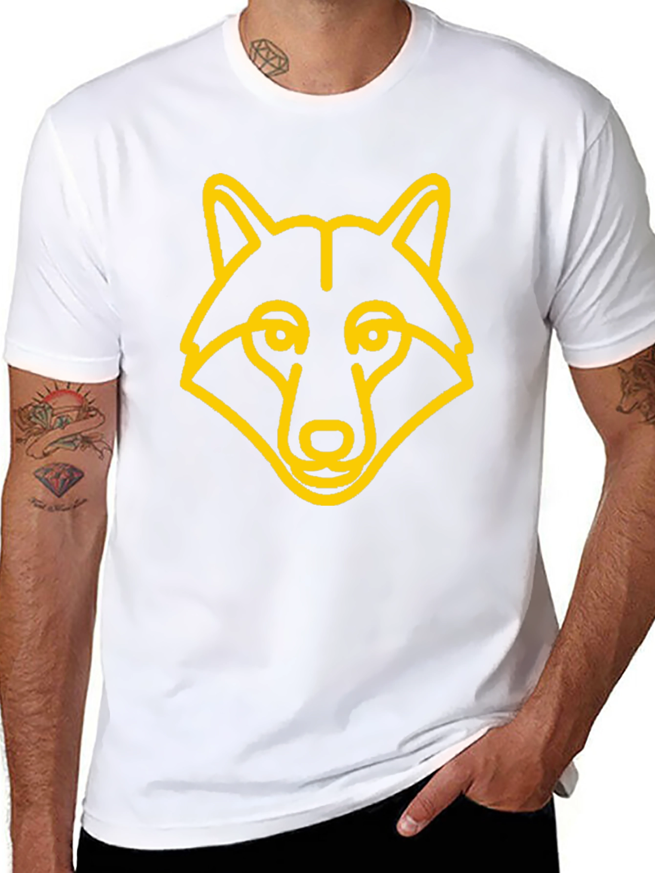Wolf Graphic Tee - Modern Minimalist Design