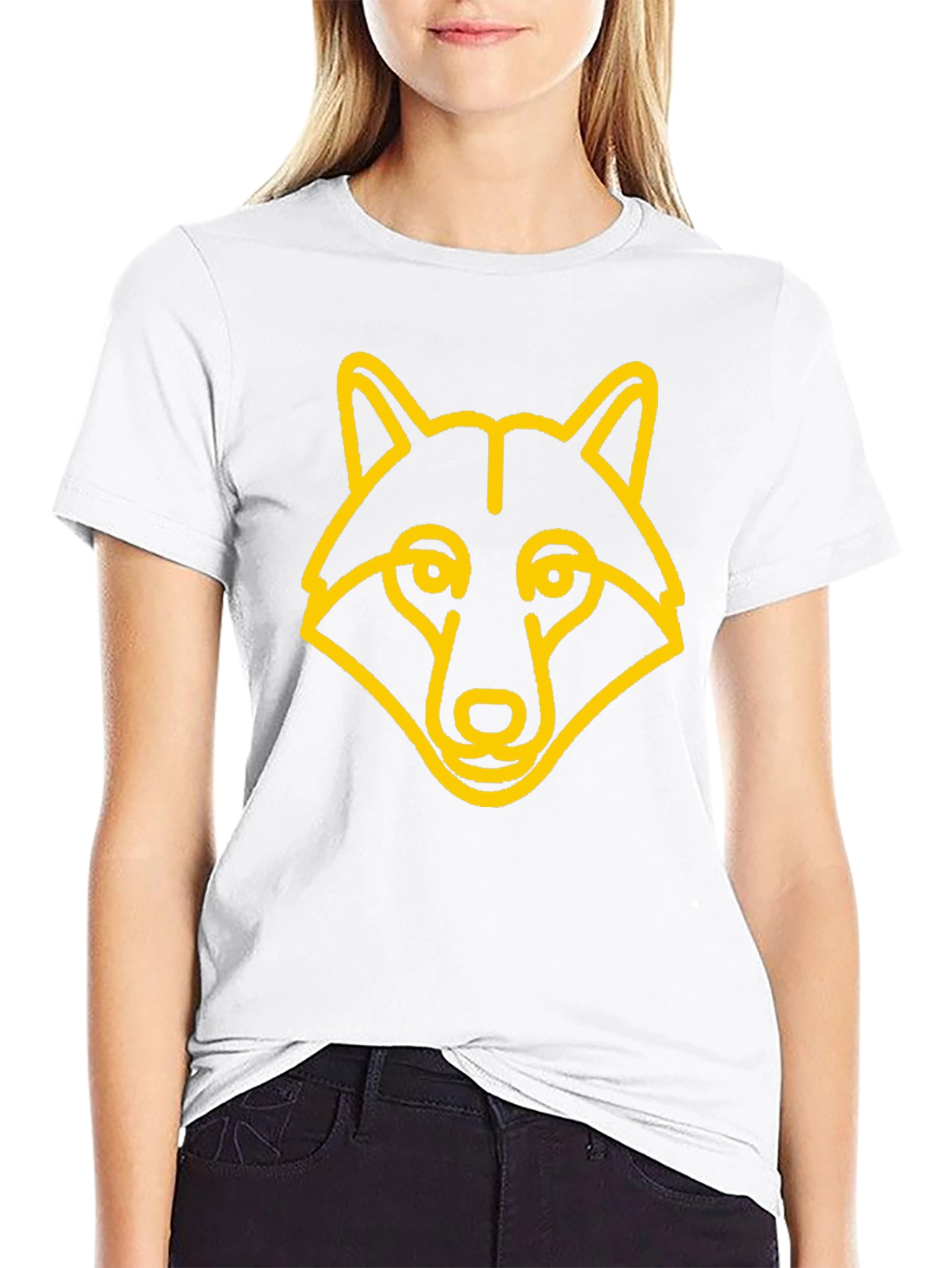 Wolf Graphic Tee - Modern Minimalist Design