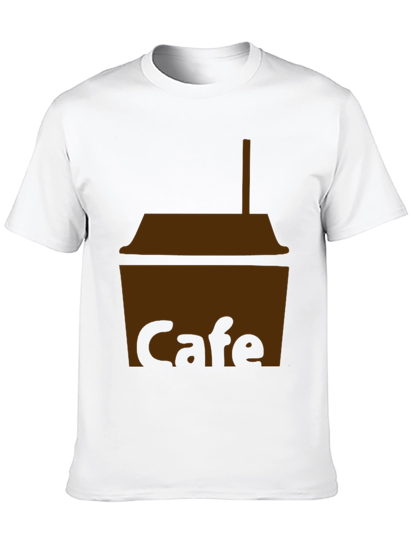 Cafe T-Shirt - Black Cotton Blend Graphic Tee