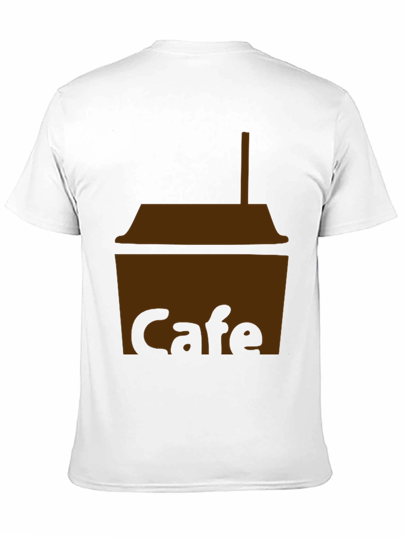 Cafe T-Shirt - Black Cotton Blend Graphic Tee