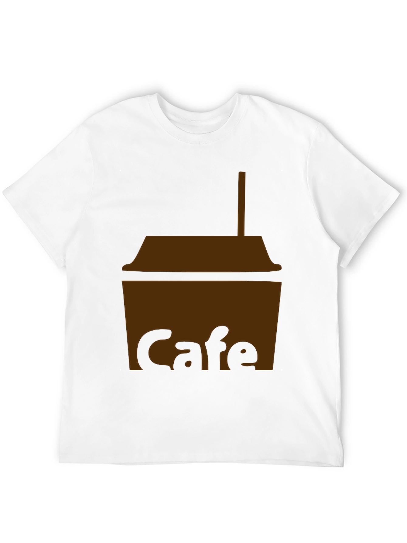 Cafe T-Shirt - Black Cotton Blend Graphic Tee