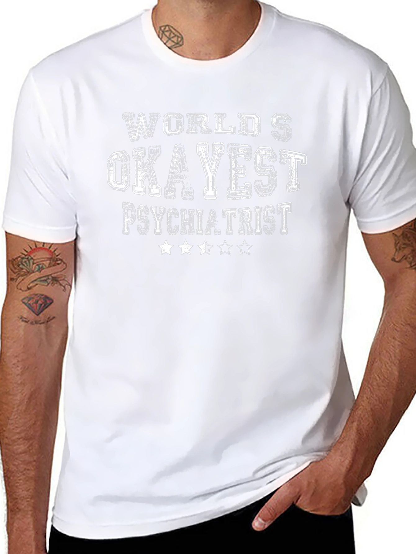 Worlds Okayest Psychiatrist Graphic T-Shirt