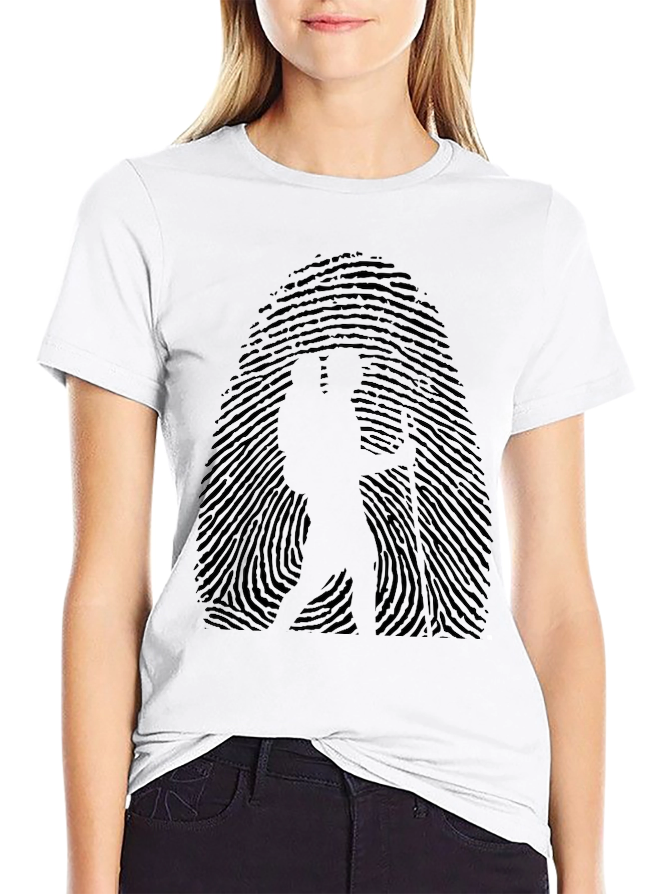 Hiker Fingerprint T-Shirt - Adventure Awaits