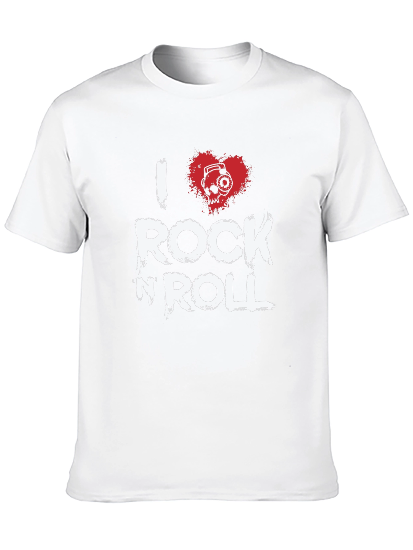 I Heart Rock N Roll Graphic T-Shirt - Black