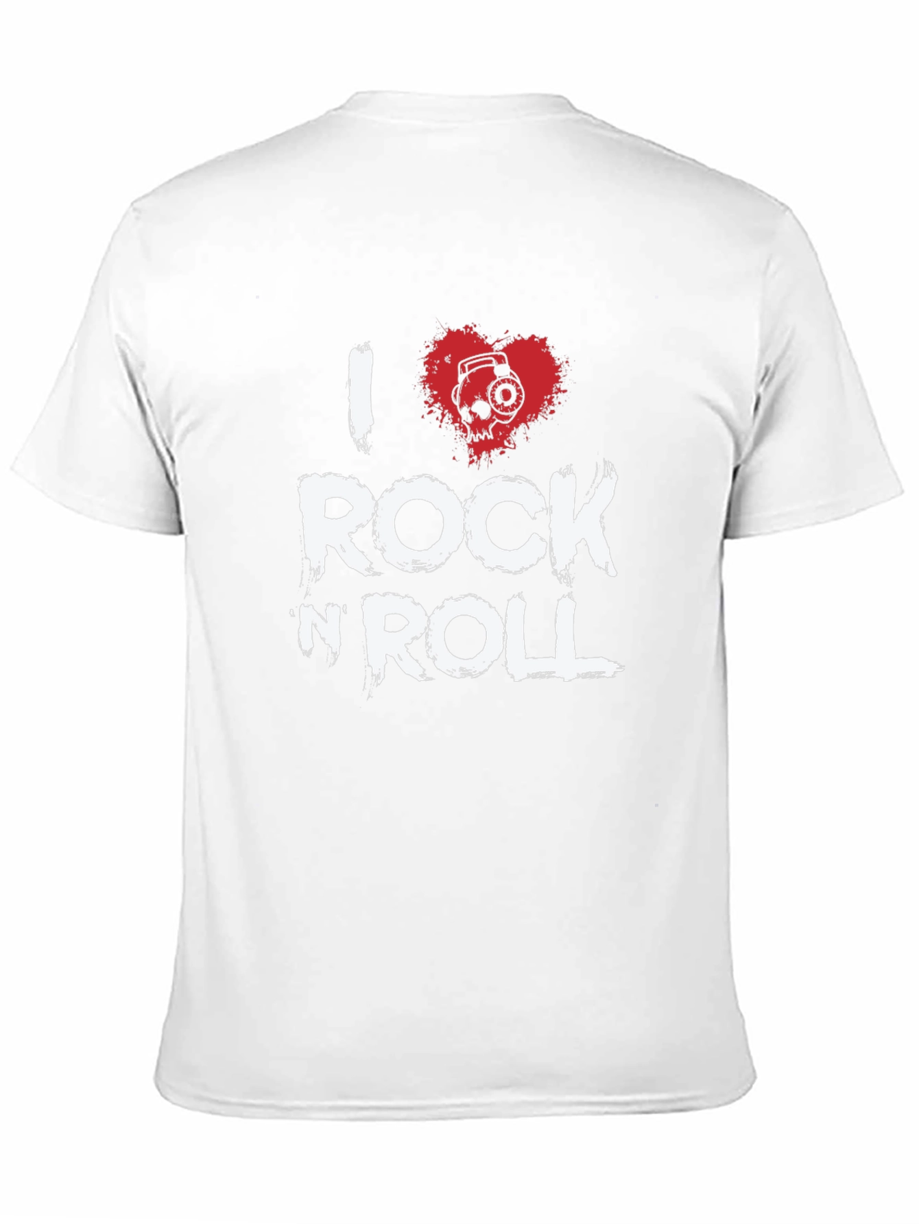 I Heart Rock N Roll Graphic T-Shirt - Black