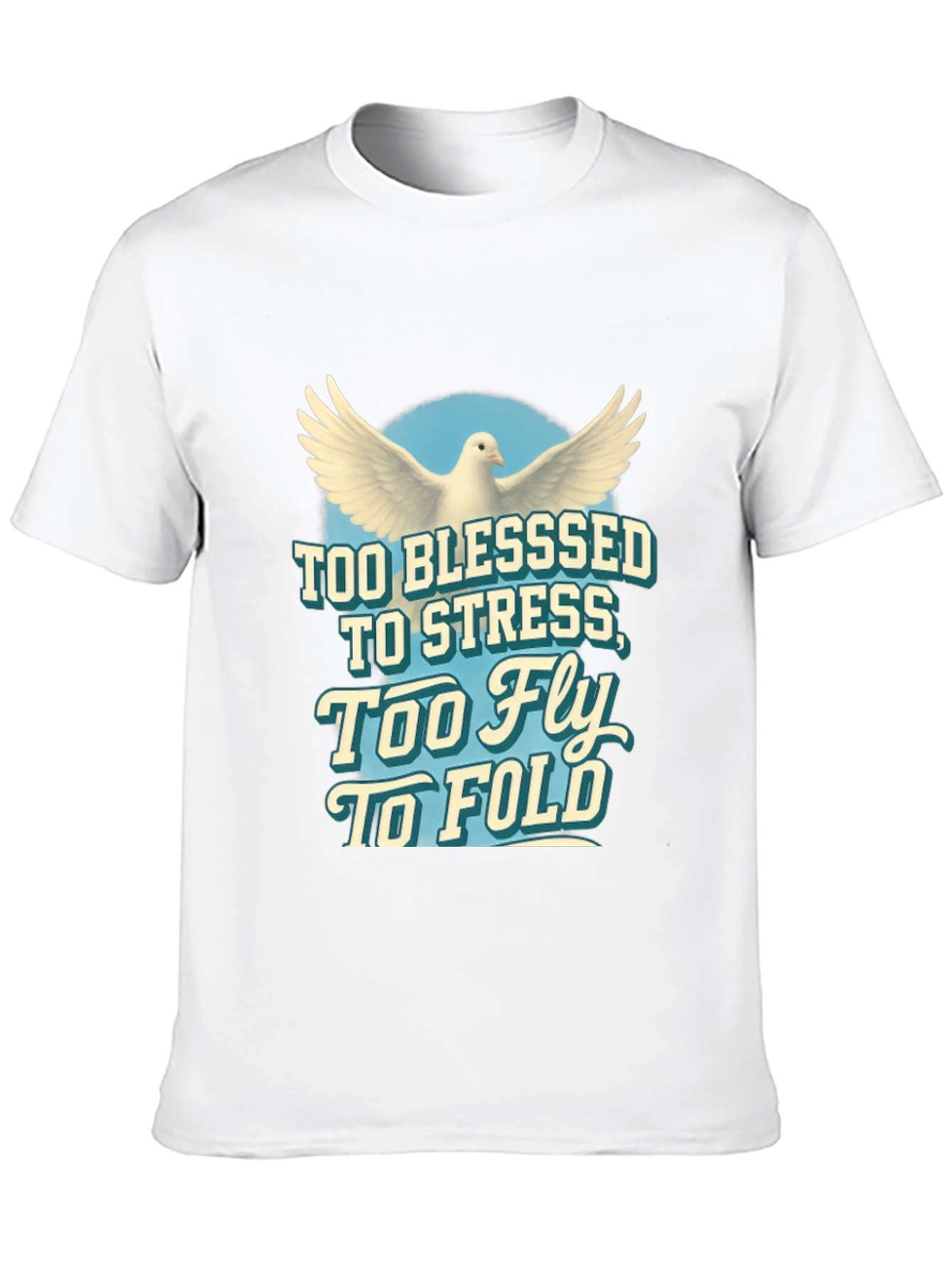 Blessed Dove Graphic Tee - Soft Black Cotton T-Shirt