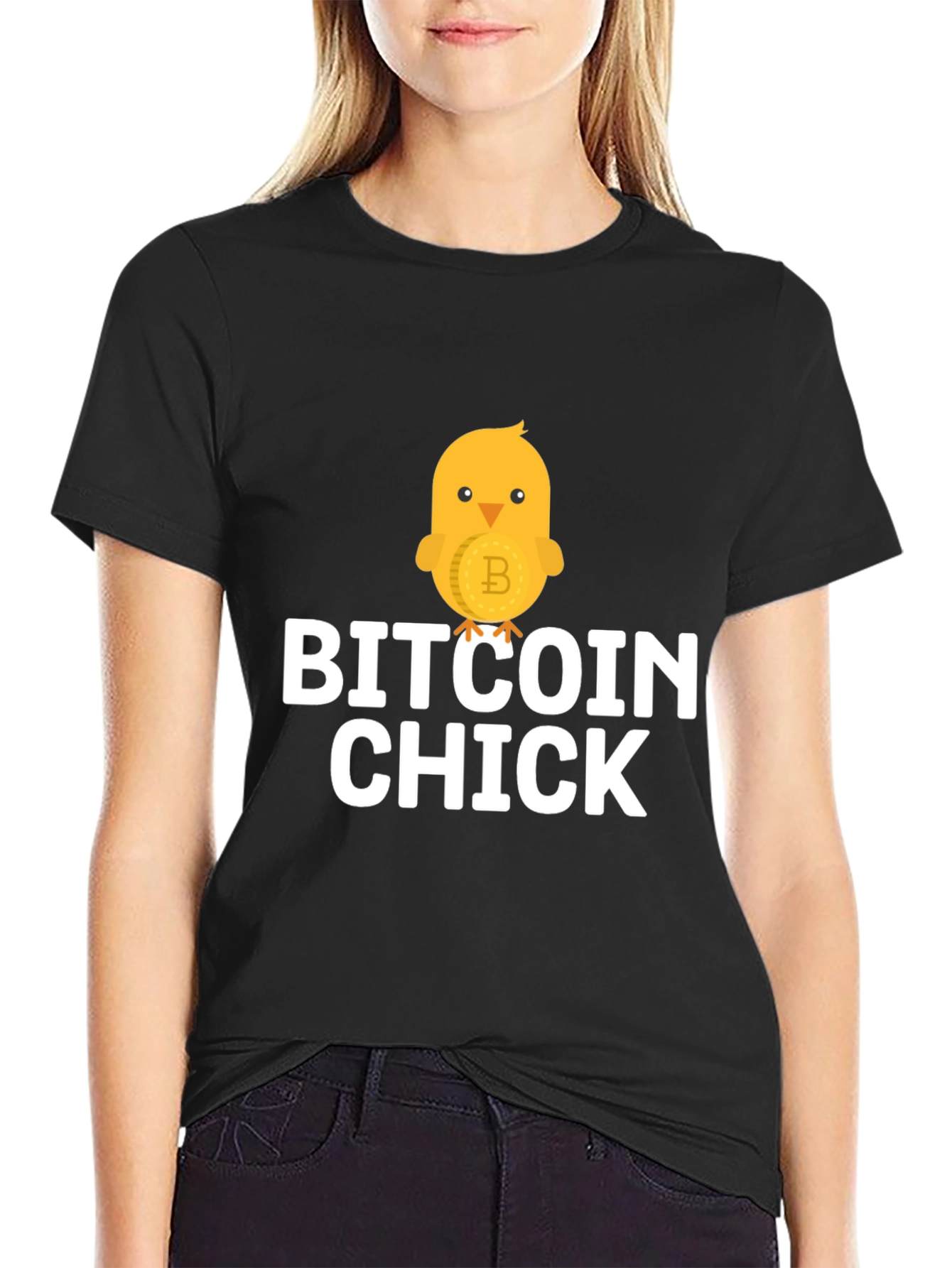 Bitcoin Chick Black T-Shirt