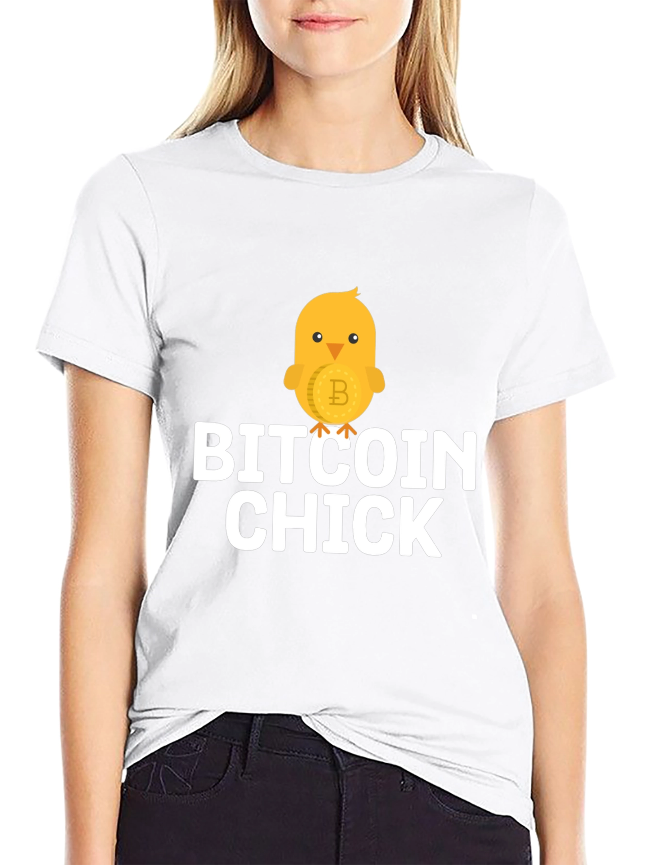 Bitcoin Chick Black T-Shirt