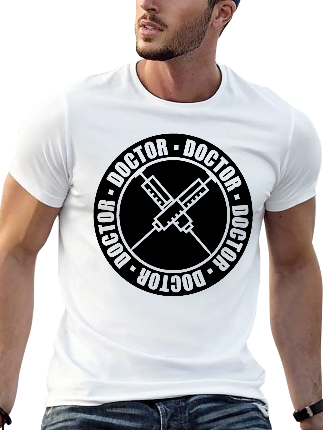 Doctor Syringe Graphic T-Shirt - Medical Profession Tee