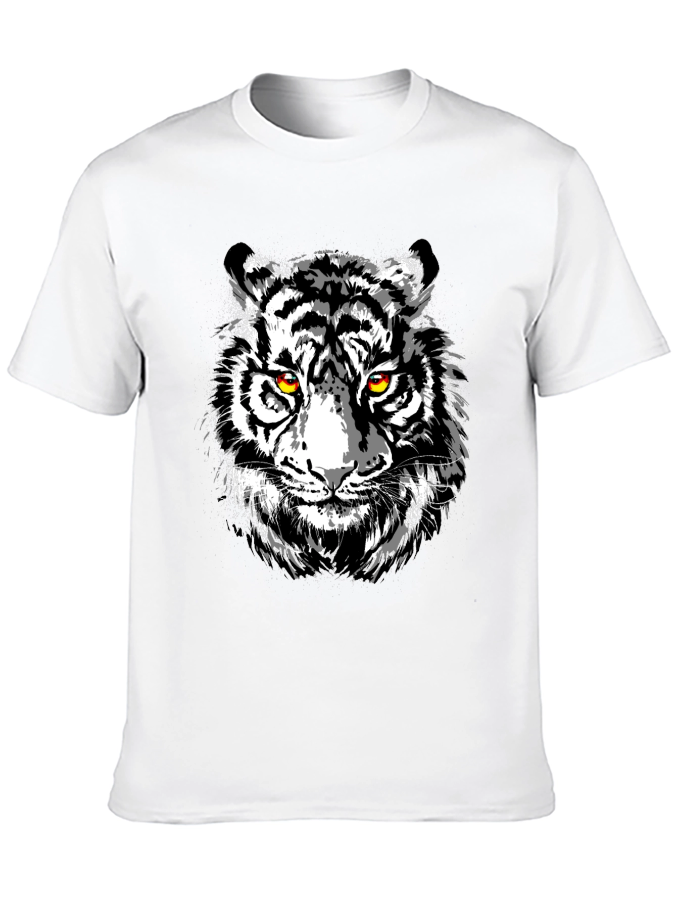 Cool Tiger Graphic Print Black T-Shirt