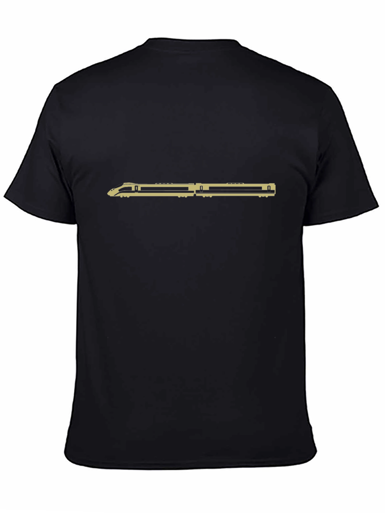 Train Graphic Tee - Black Cotton T-Shirt
