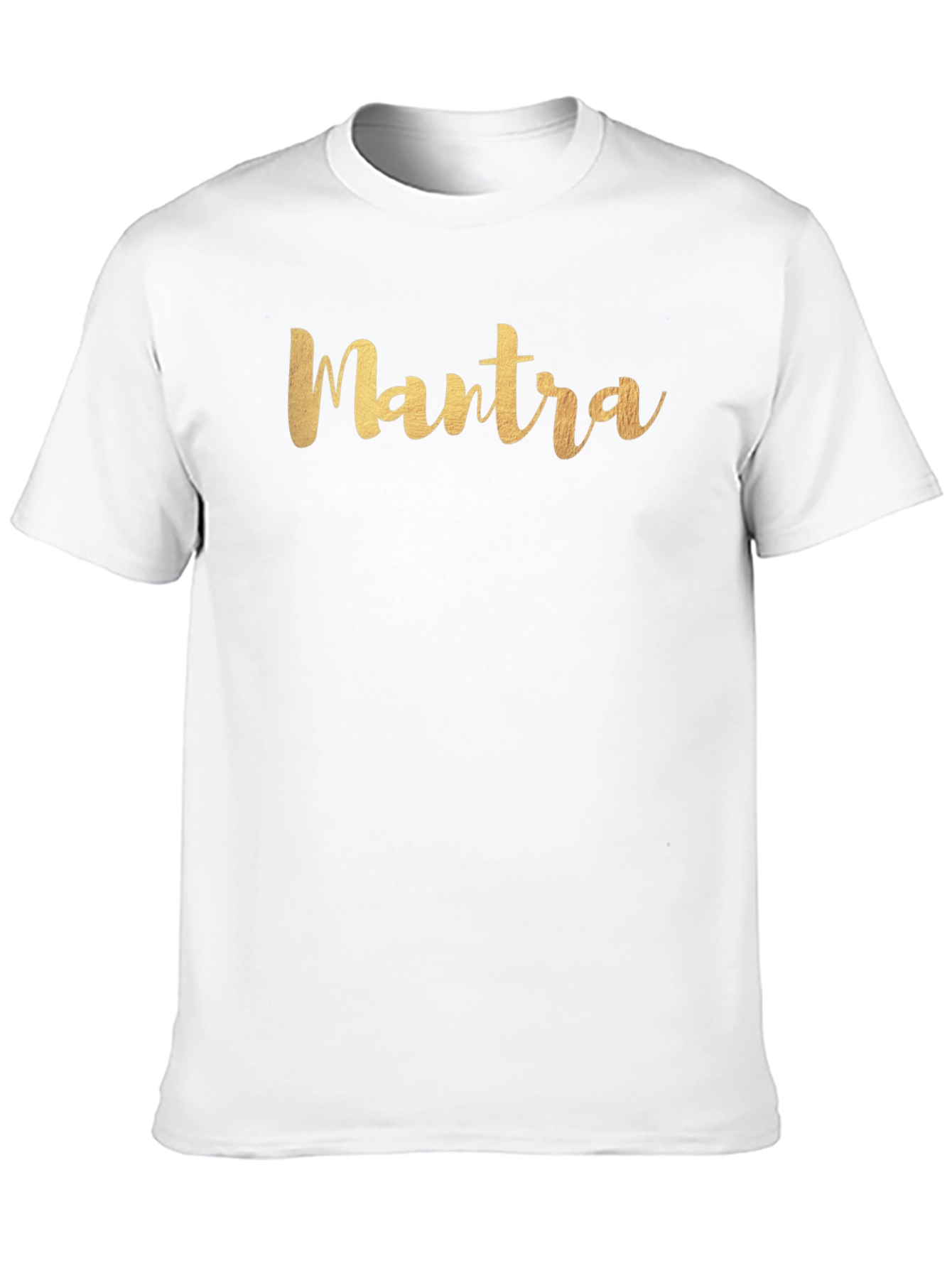 Mantra Gold Script Black T-Shirt