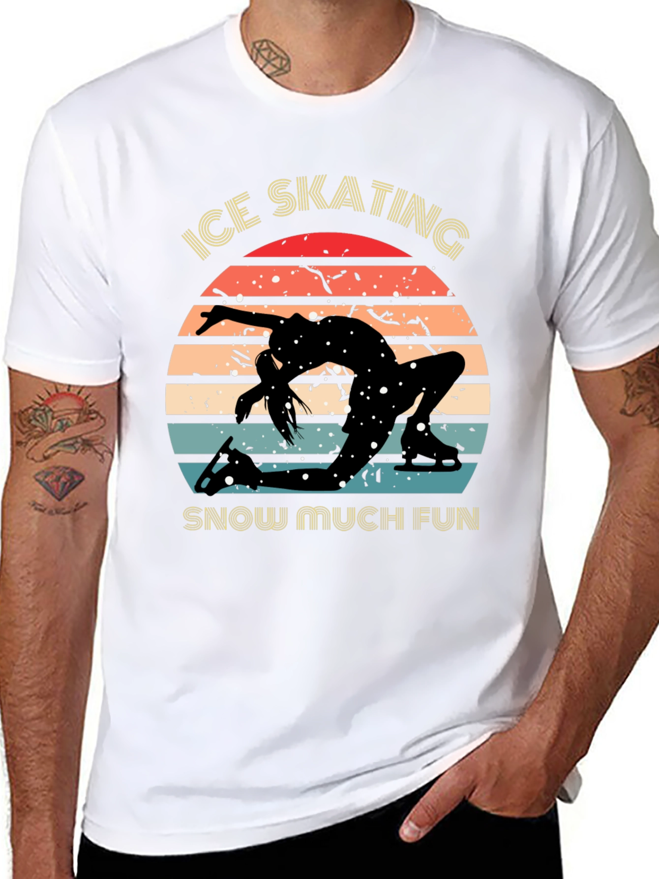 Ice Skating Retro T-Shirt - Snow Much Fun