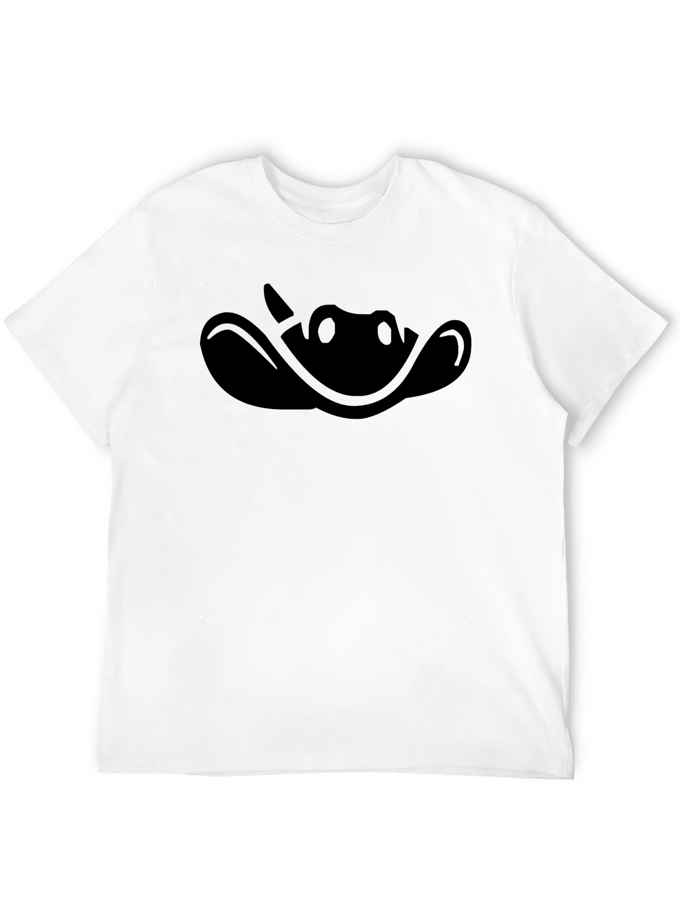 Mens Black Cowboy Silhouette Graphic T-Shirt