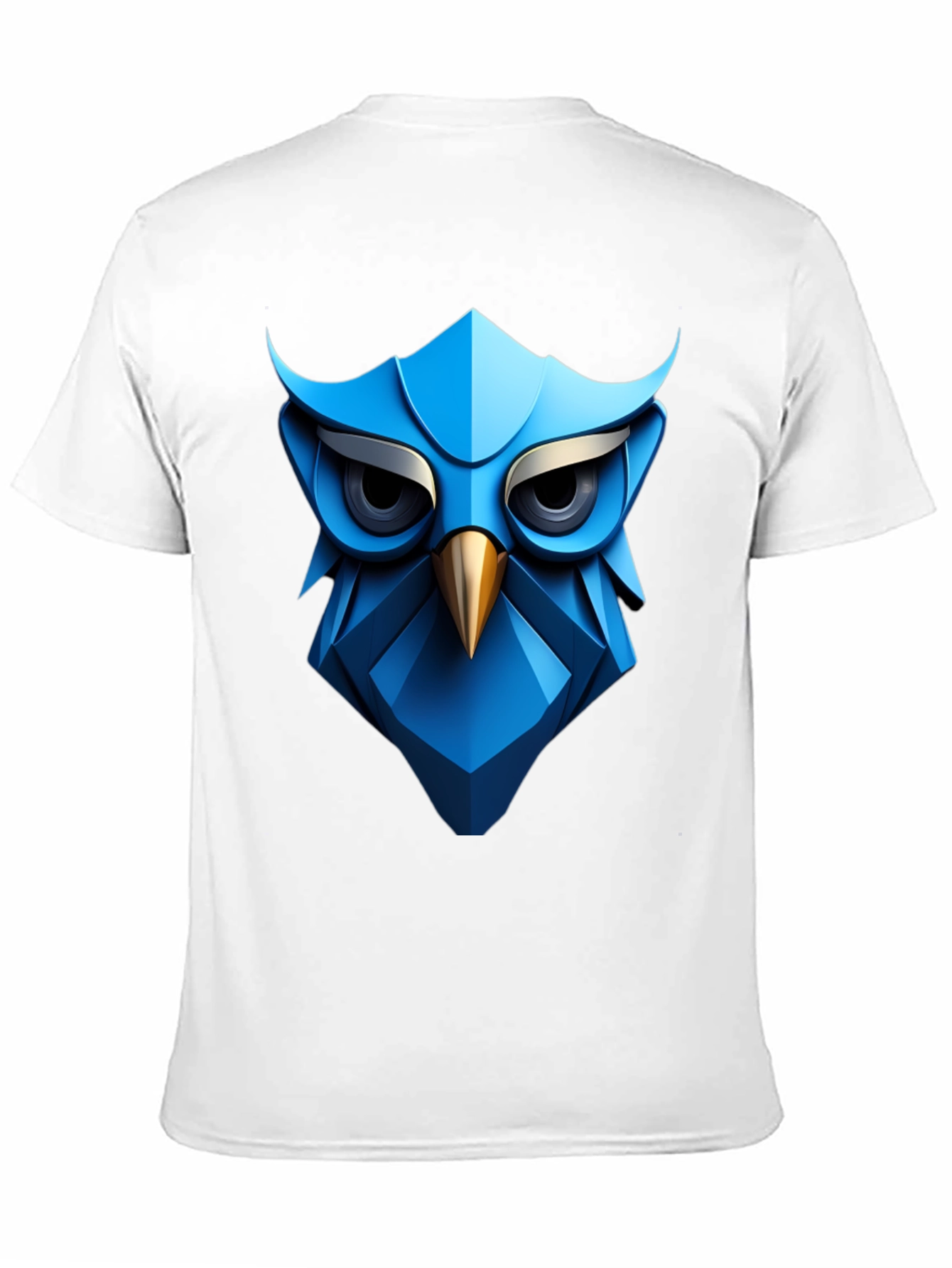 Geometric Owl Graphic Tee - Modern Bird Design