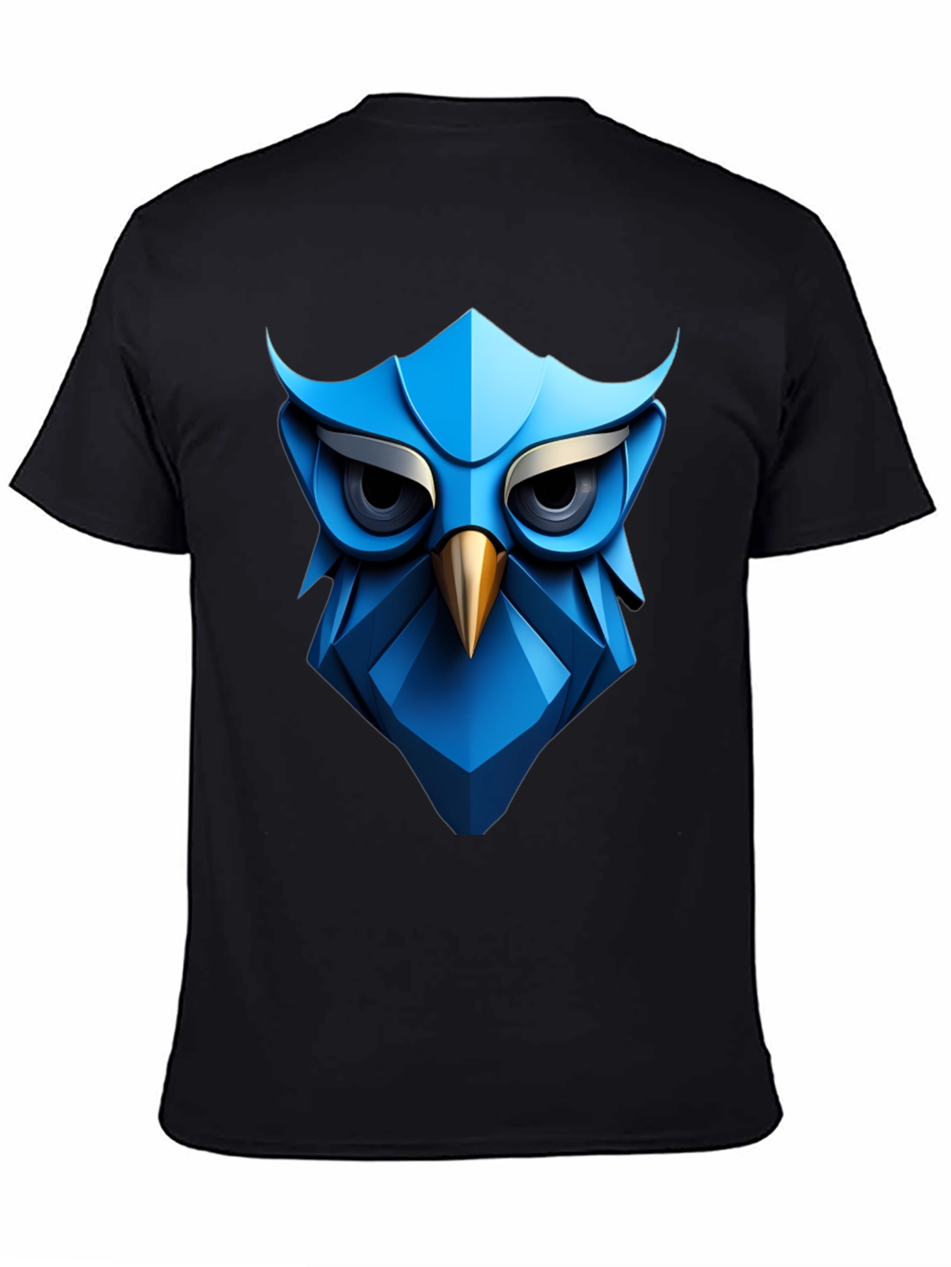 Geometric Owl Graphic Tee - Modern Bird Design