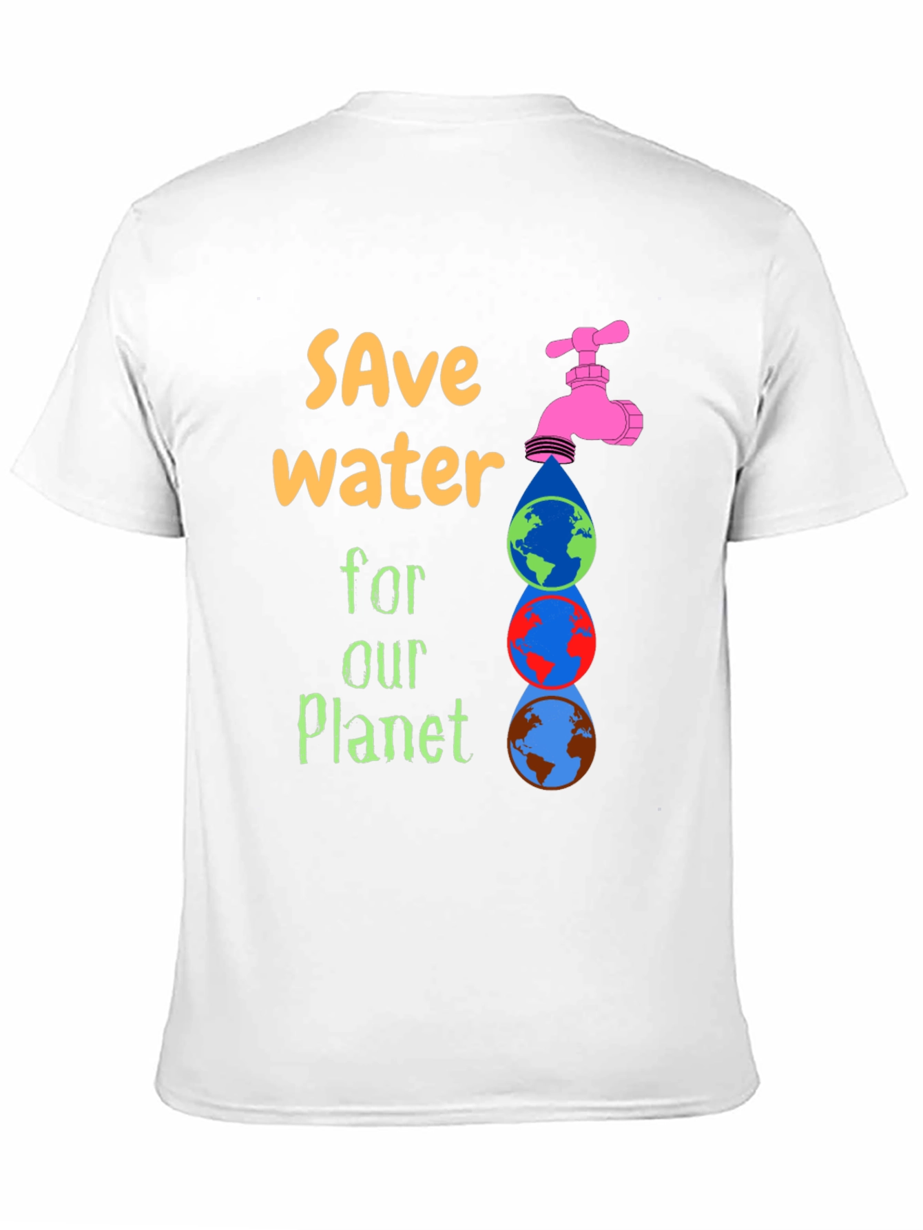 Save Water Graphic Tee - Planet Conservation T-Shirt