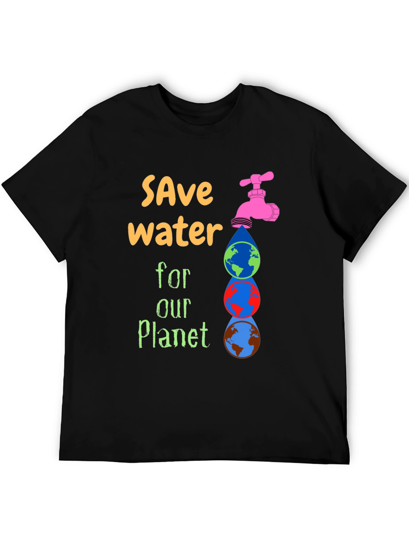 Save Water Graphic Tee - Planet Conservation T-Shirt