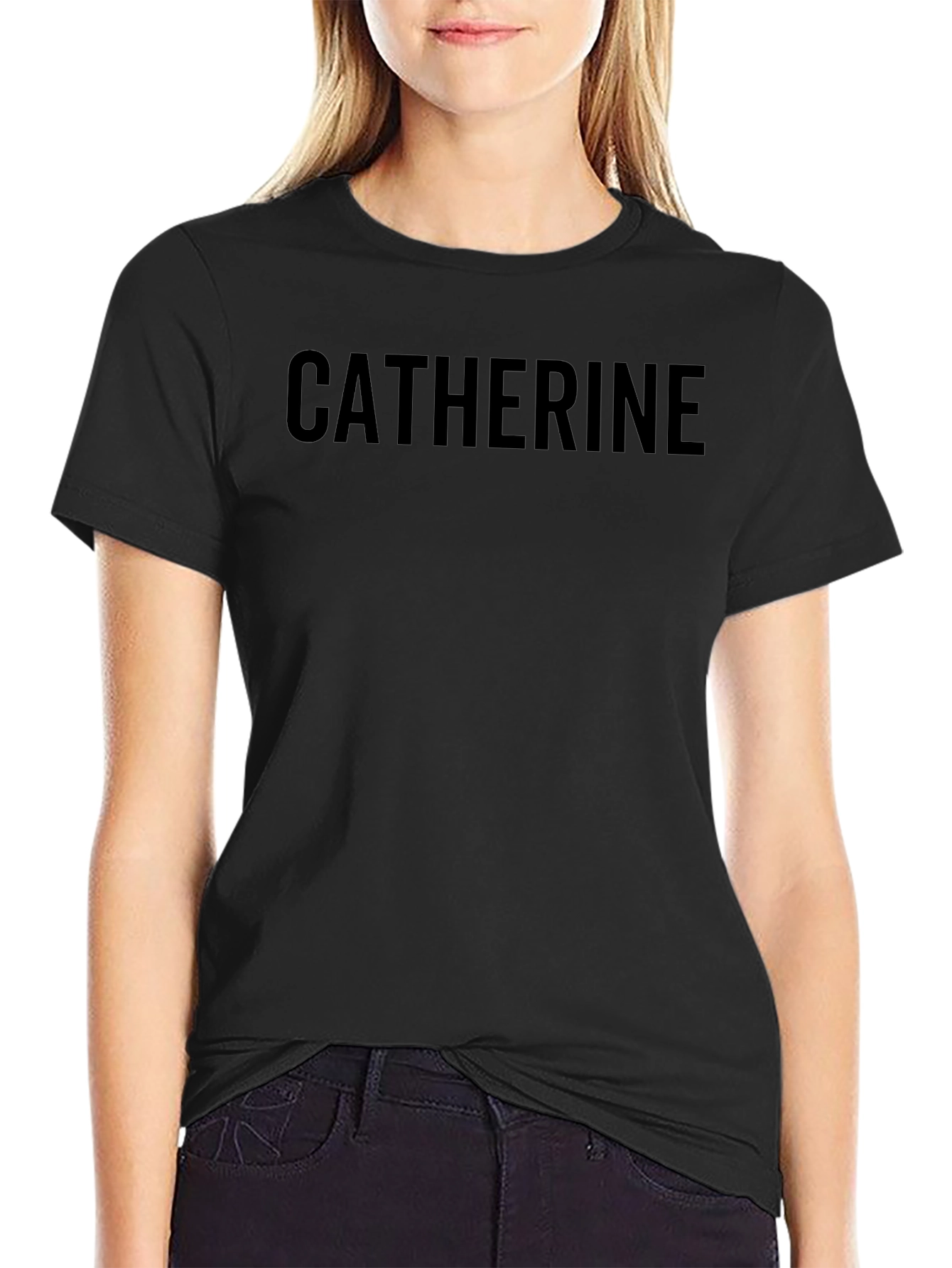 Personalized Catherine Black T-Shirt