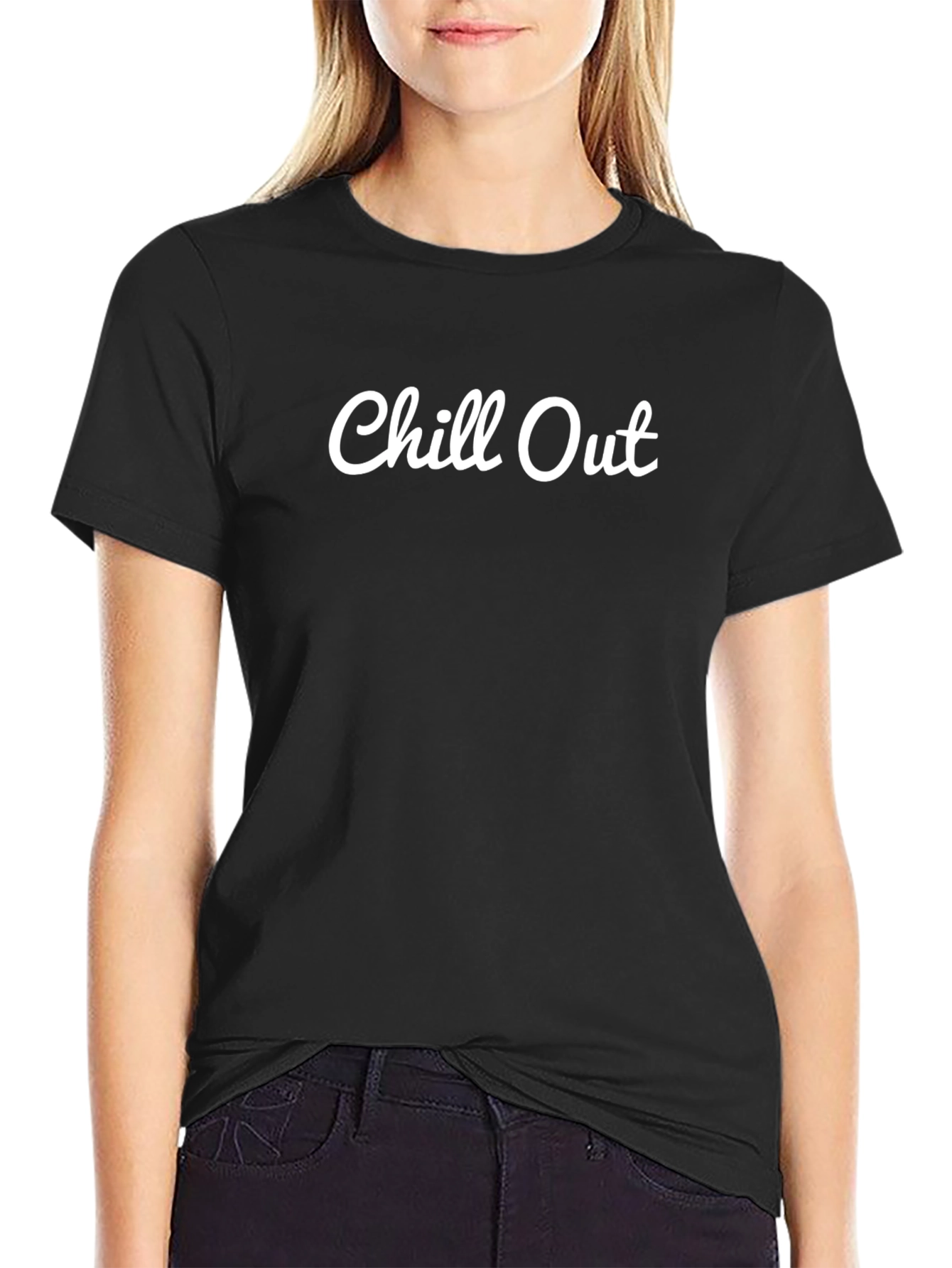 Chill Out Black T-Shirt | Casual Comfort