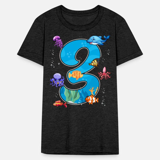 3rd birthday Aquarium Fish lover 3 Year Old Sea Pa