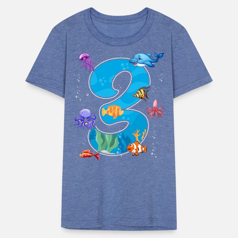 3rd birthday Aquarium Fish lover 3 Year Old Sea Pa