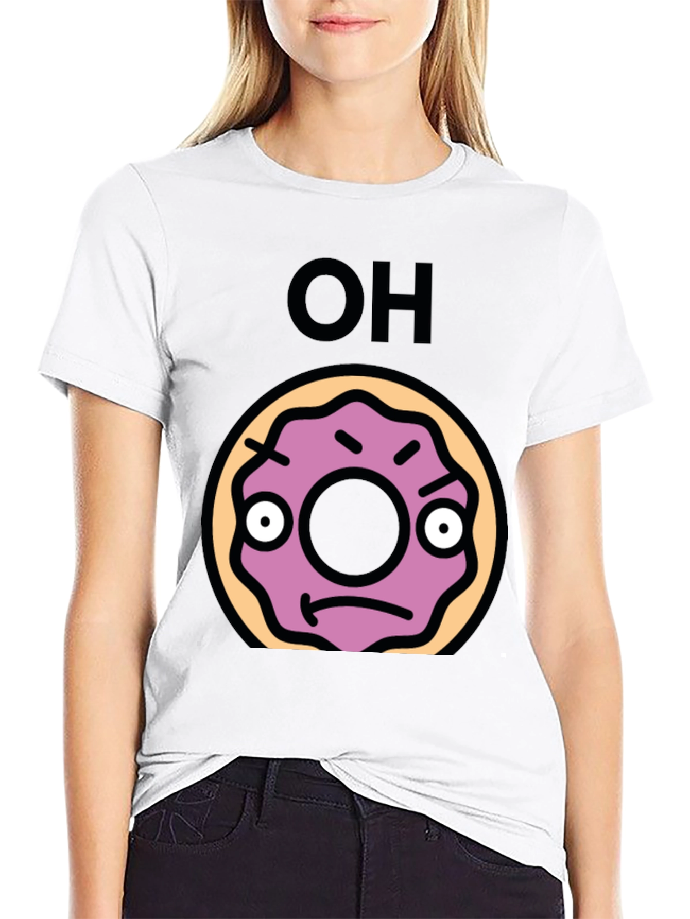 OH NO! Angry Donut Graphic Tee - Funny T-Shirt