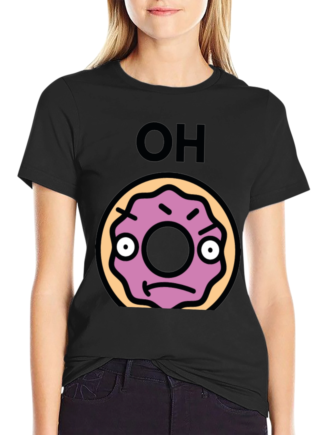 OH NO! Angry Donut Graphic Tee - Funny T-Shirt