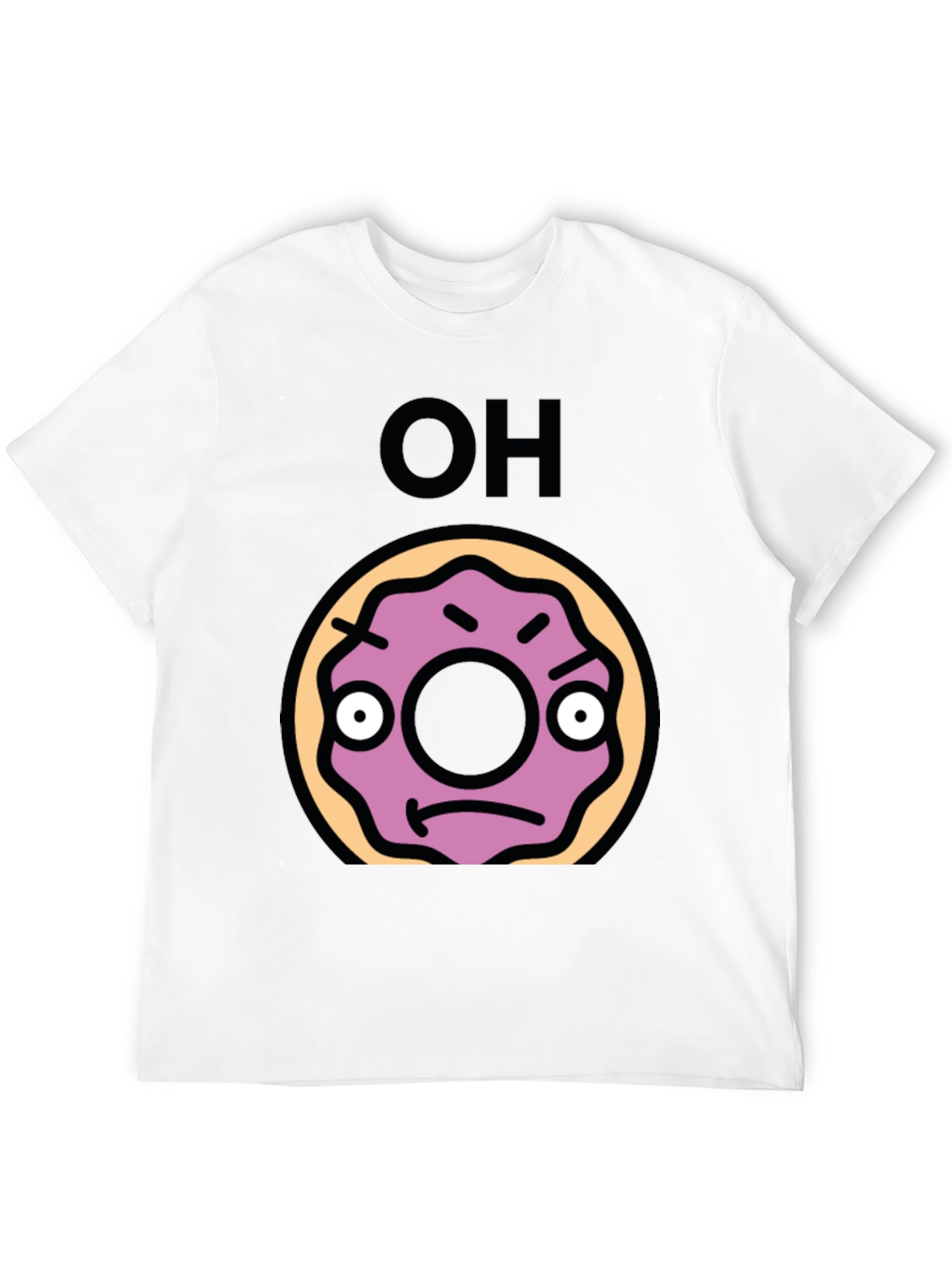 OH NO! Angry Donut Graphic Tee - Funny T-Shirt