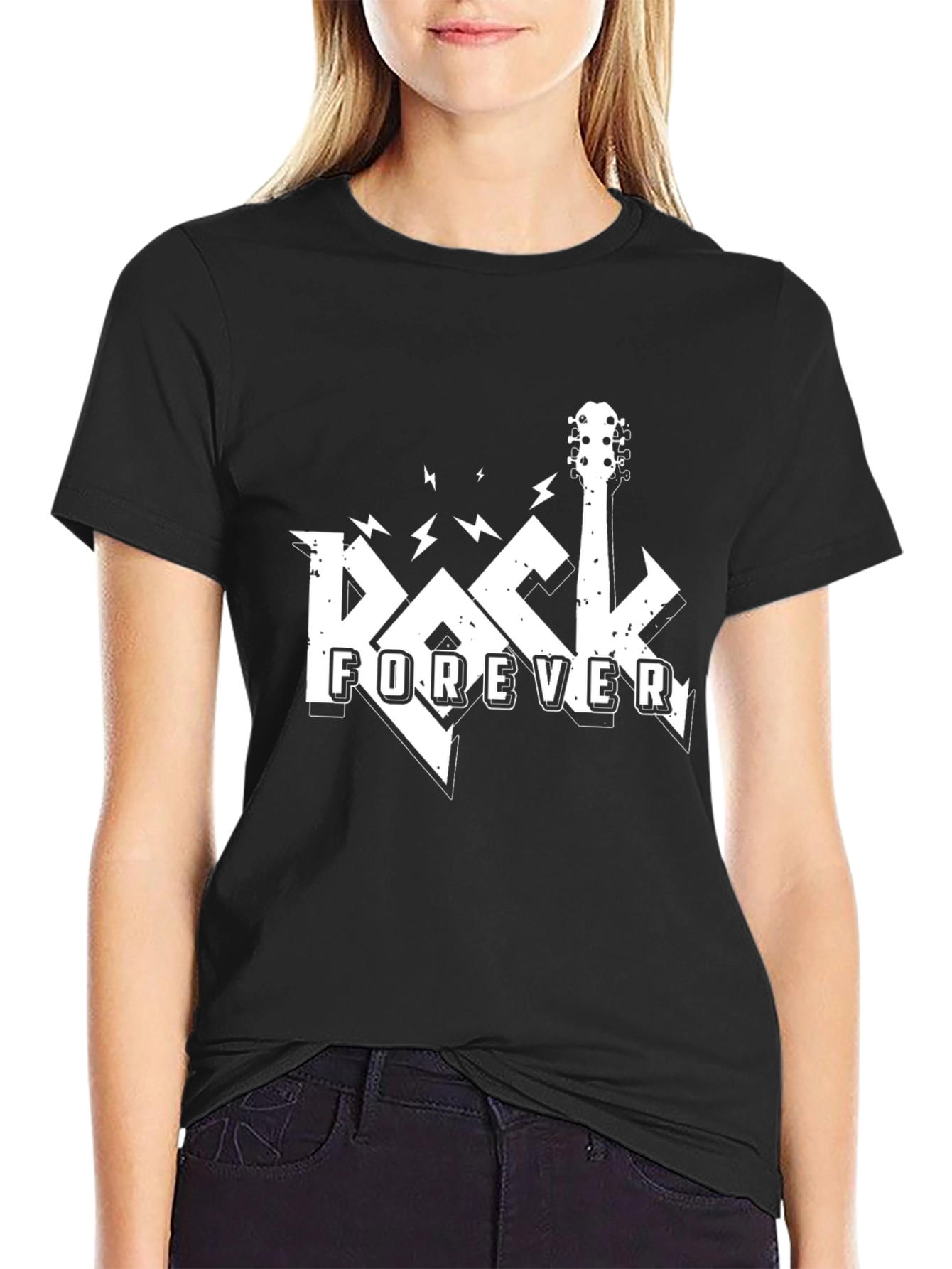 Rock Forever Graphic Tee - Black