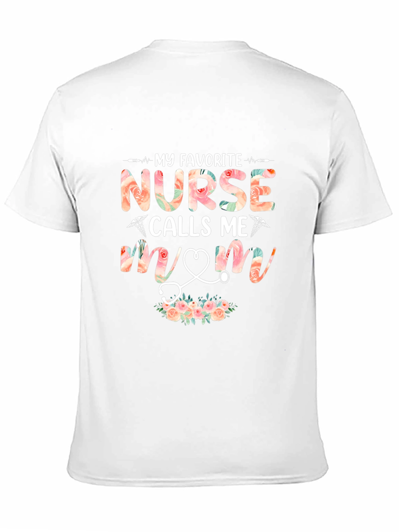 Nurse Mom T-Shirt Floral Nurse Tee