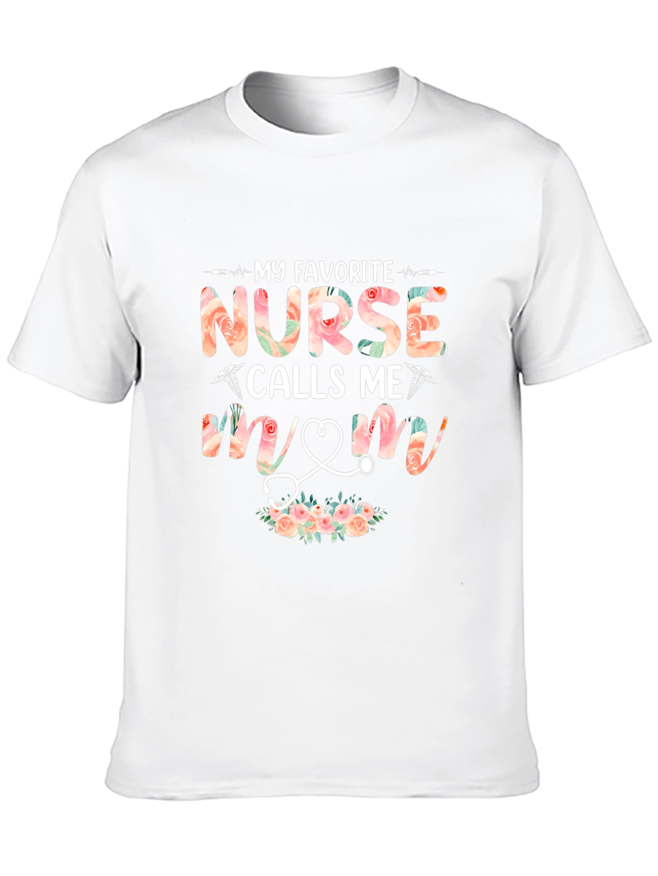 Nurse Mom T-Shirt Floral Nurse Tee