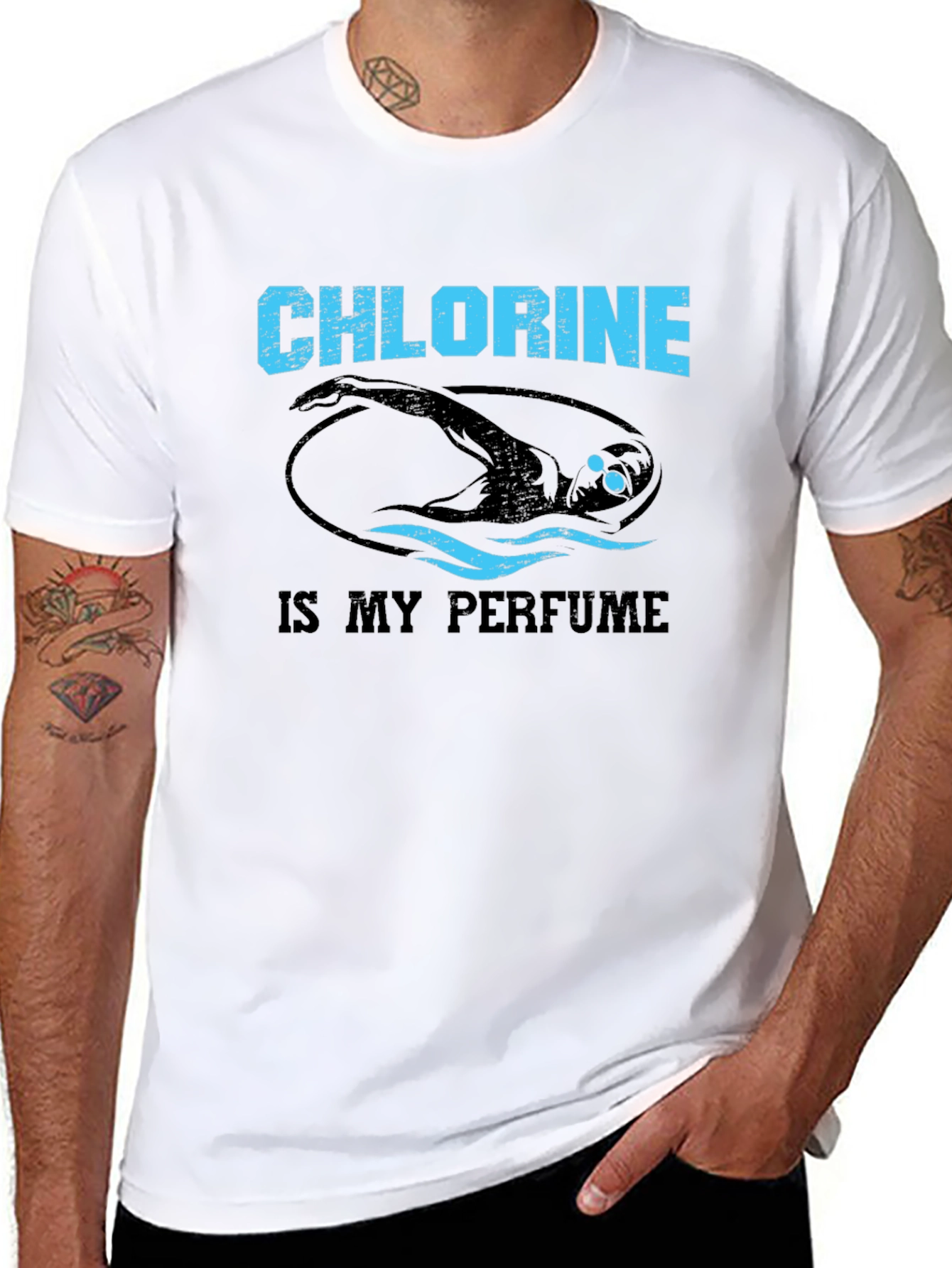 Chlorine is My Perfume Swimmer T-Shirt