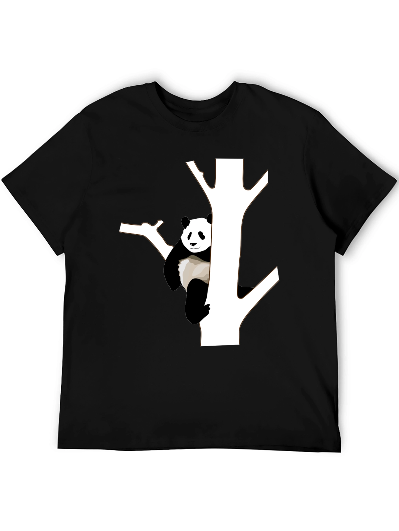 Panda Tree Black T-Shirt