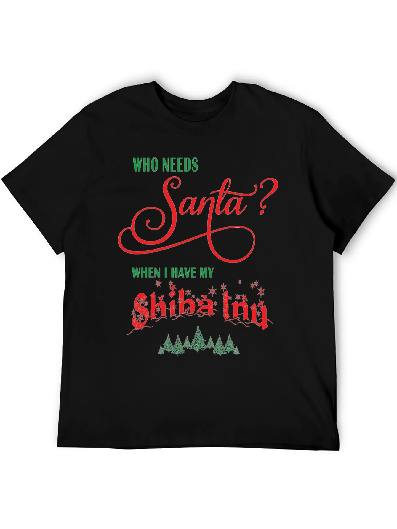 Funny Shiba Inu Christmas T-Shirt Santa