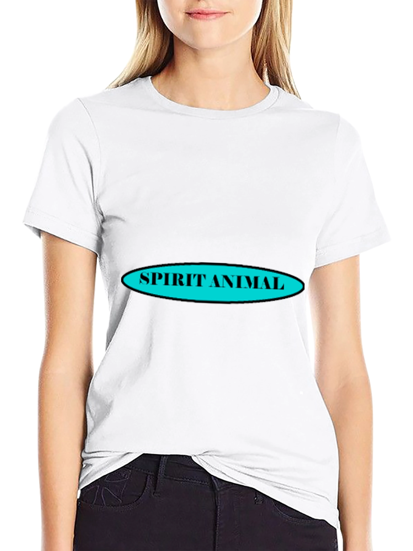 Spirit Animal Graphic Tee - Black Casual T-Shirt
