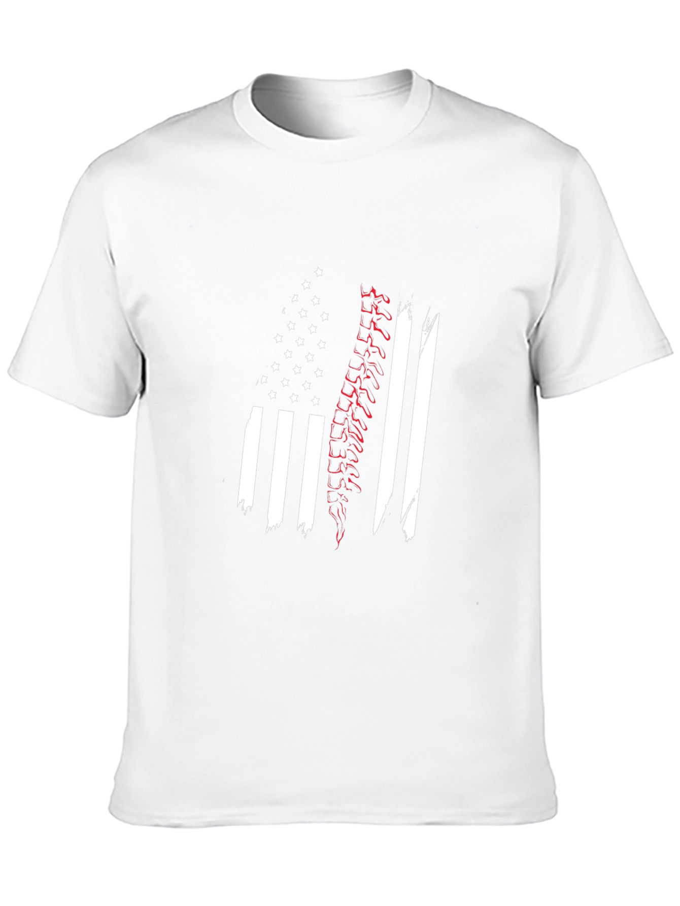 Patriotic Spine Graphic Black T-Shirt