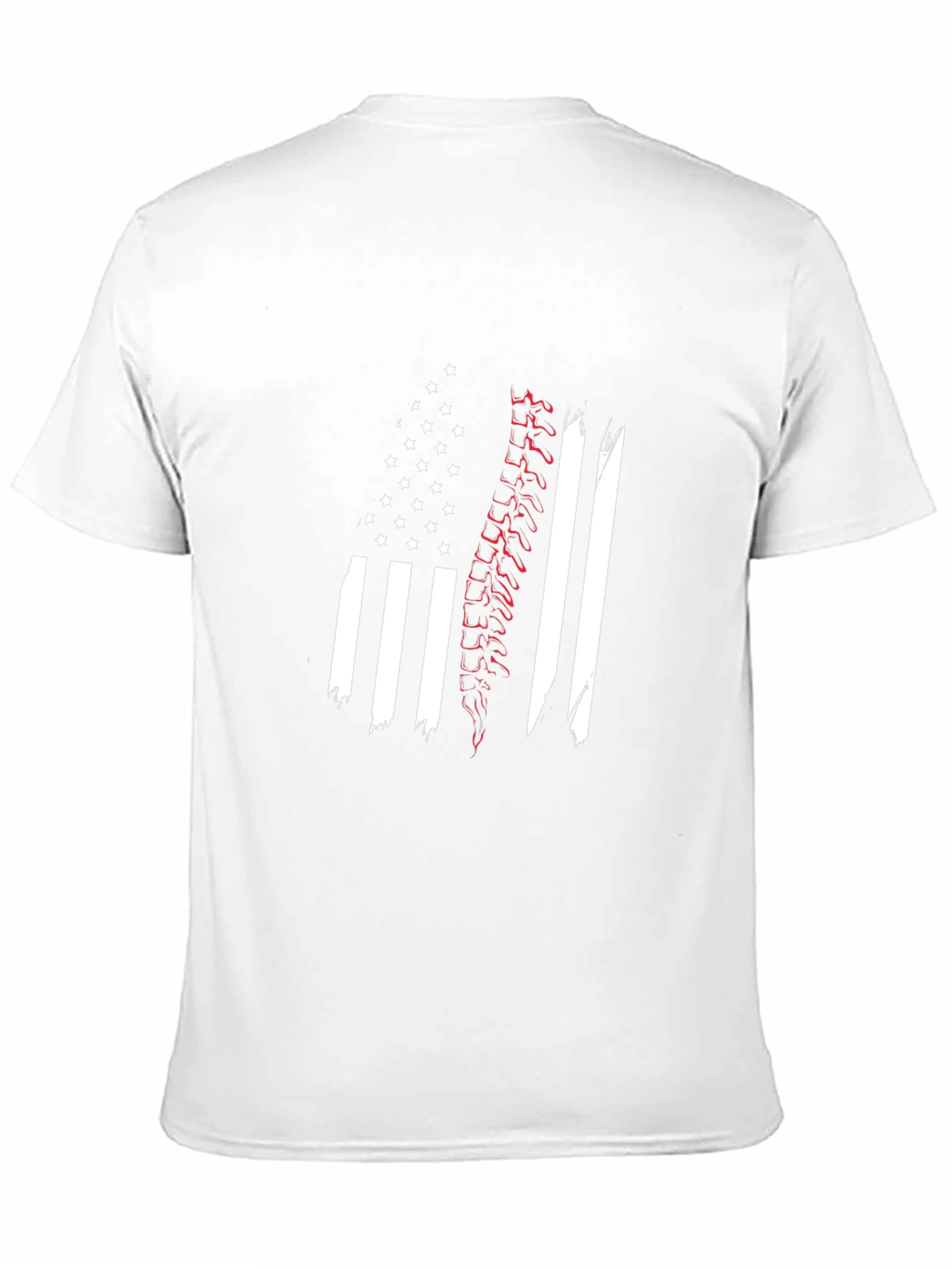 Patriotic Spine Graphic Black T-Shirt