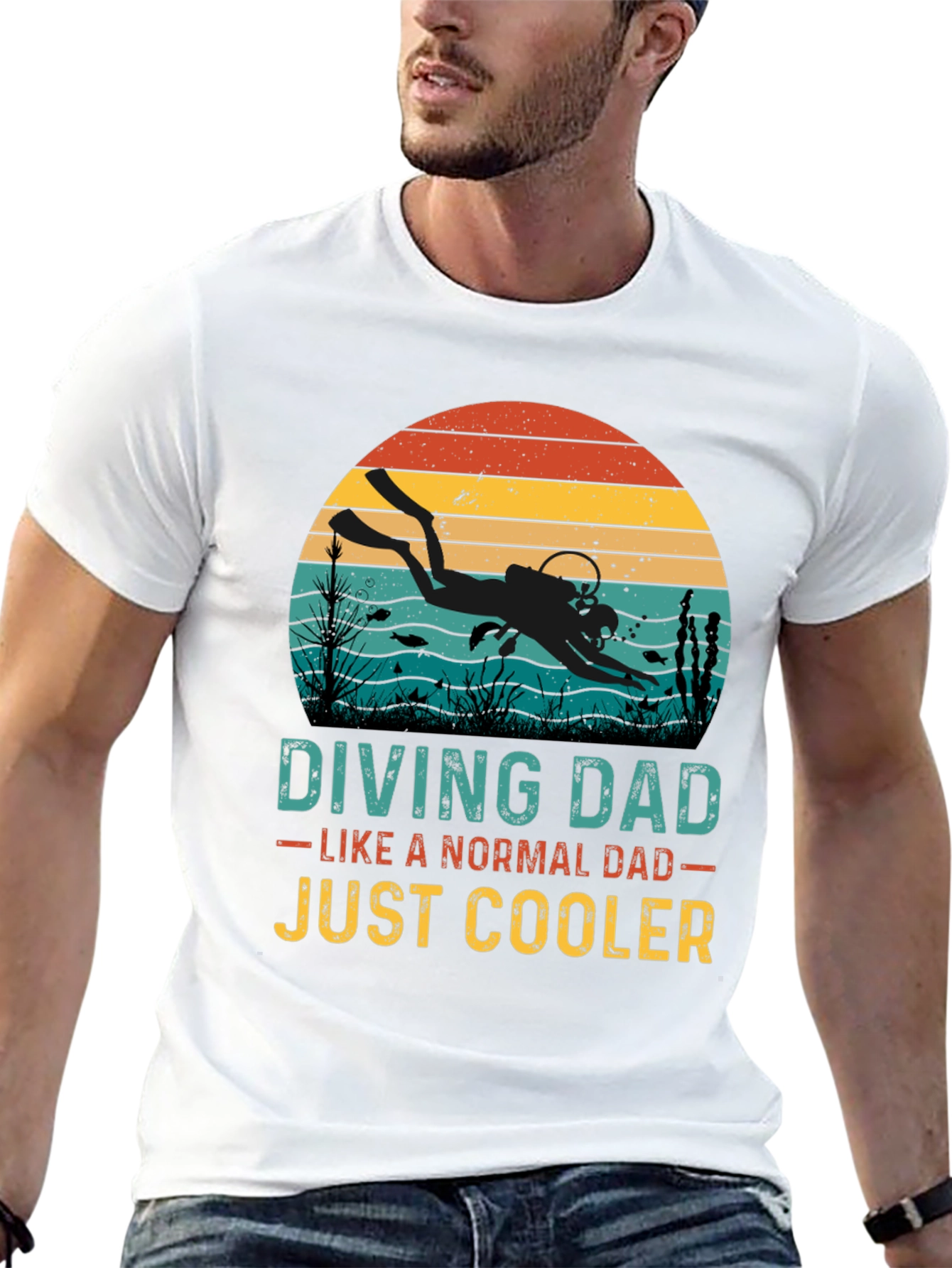 Diving Dad Graphic T-Shirt - Just Cooler