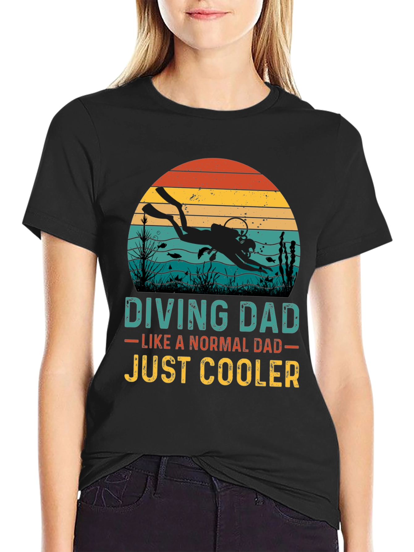 Diving Dad Graphic T-Shirt - Just Cooler