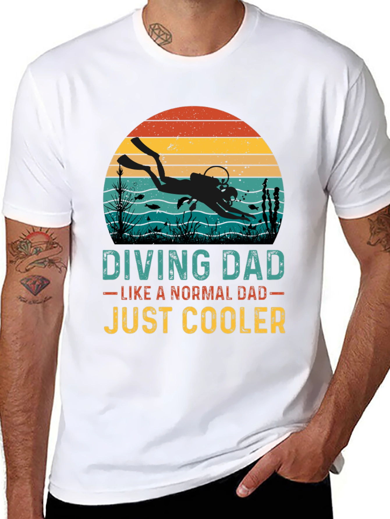 Diving Dad Graphic T-Shirt - Just Cooler