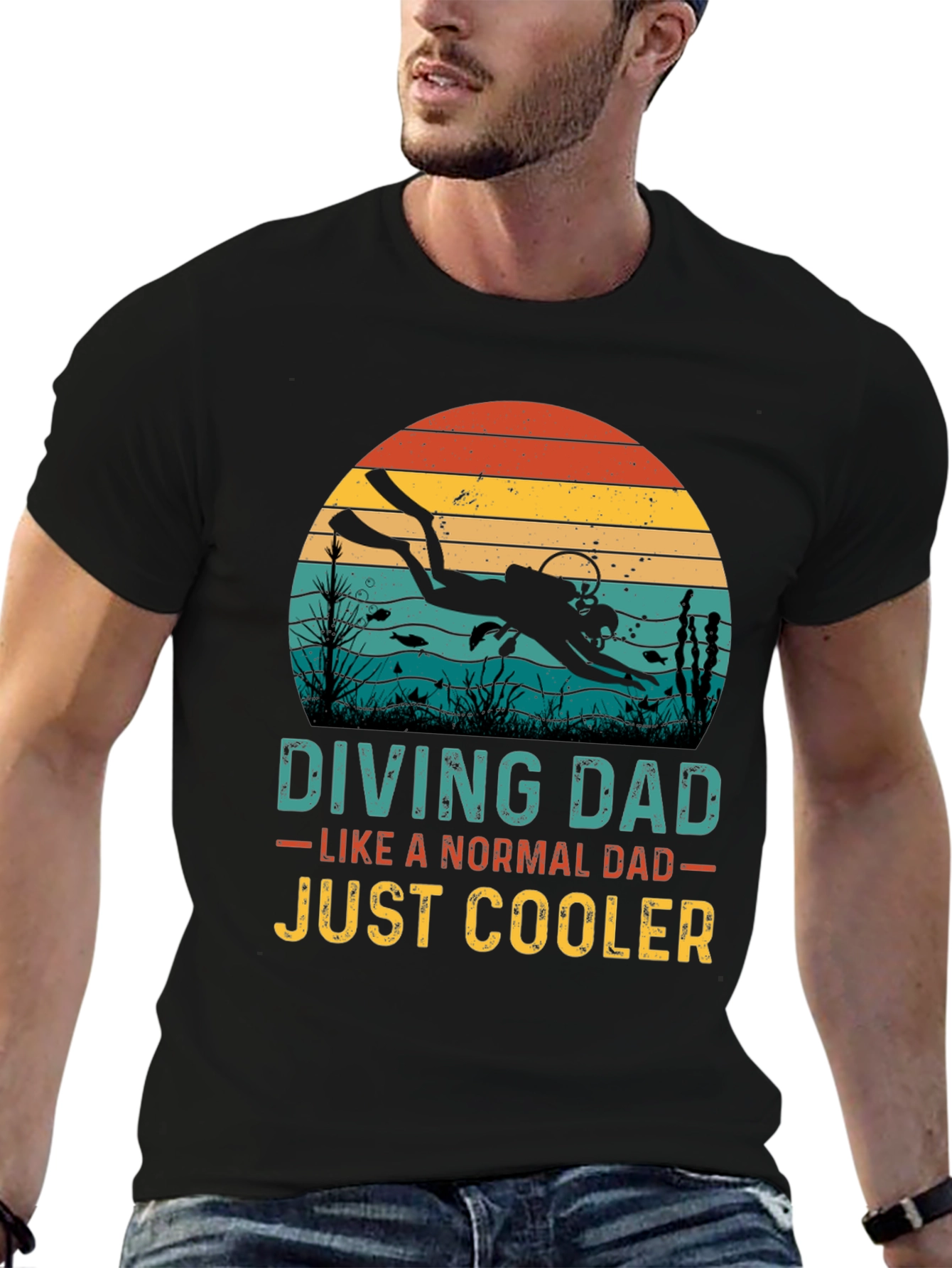 Diving Dad Graphic T-Shirt - Just Cooler