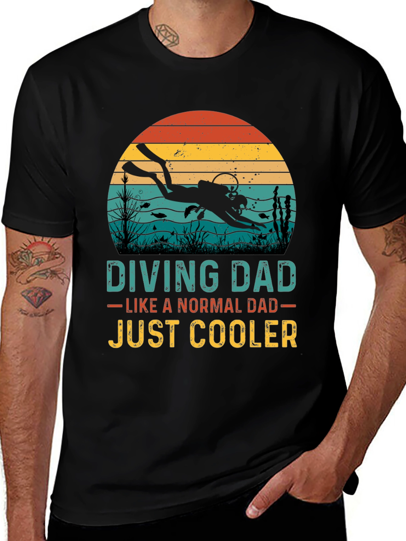 Diving Dad Graphic T-Shirt - Just Cooler