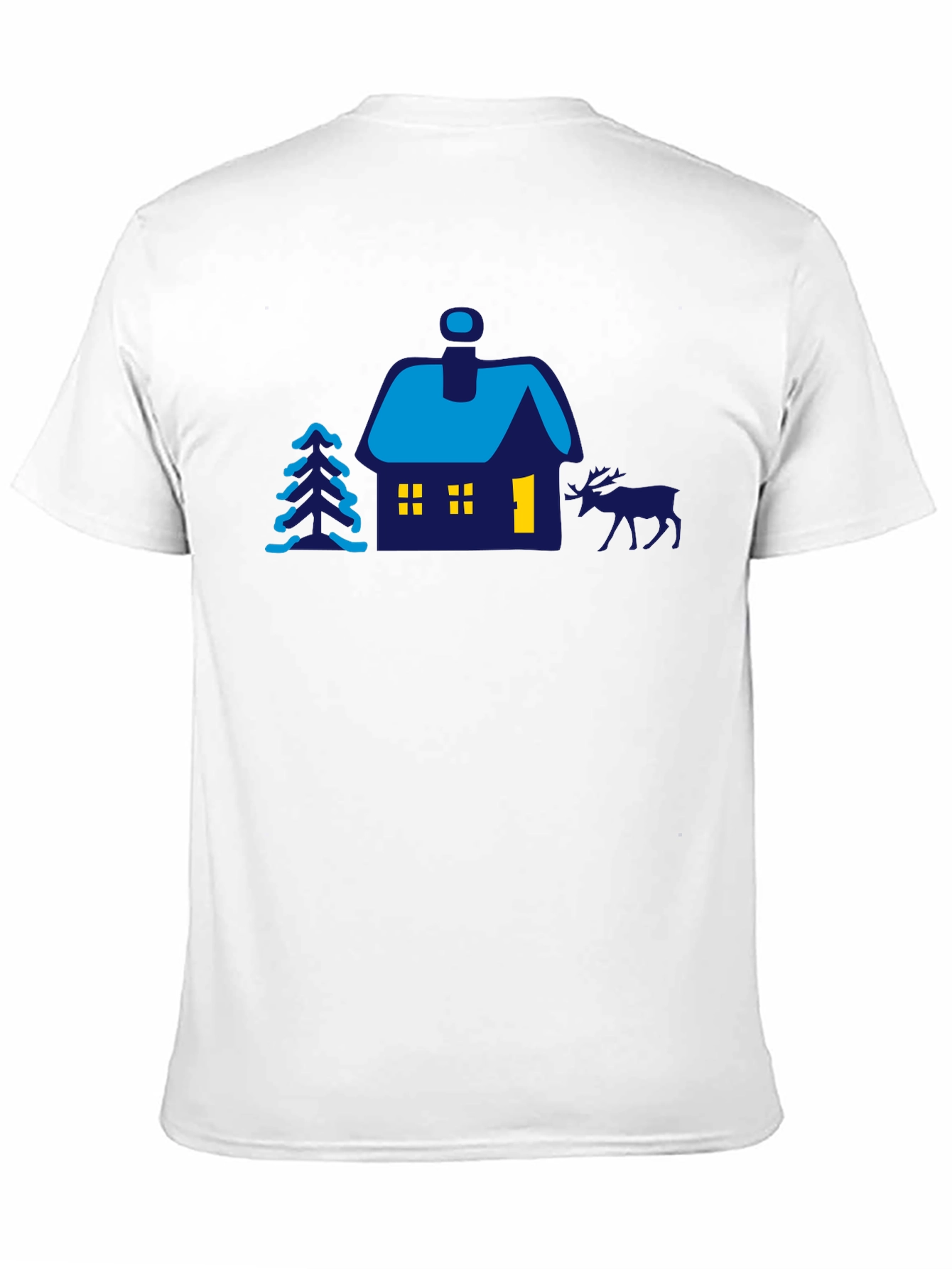 Cabin Scene Graphic Tee - Mens Black T-Shirt
