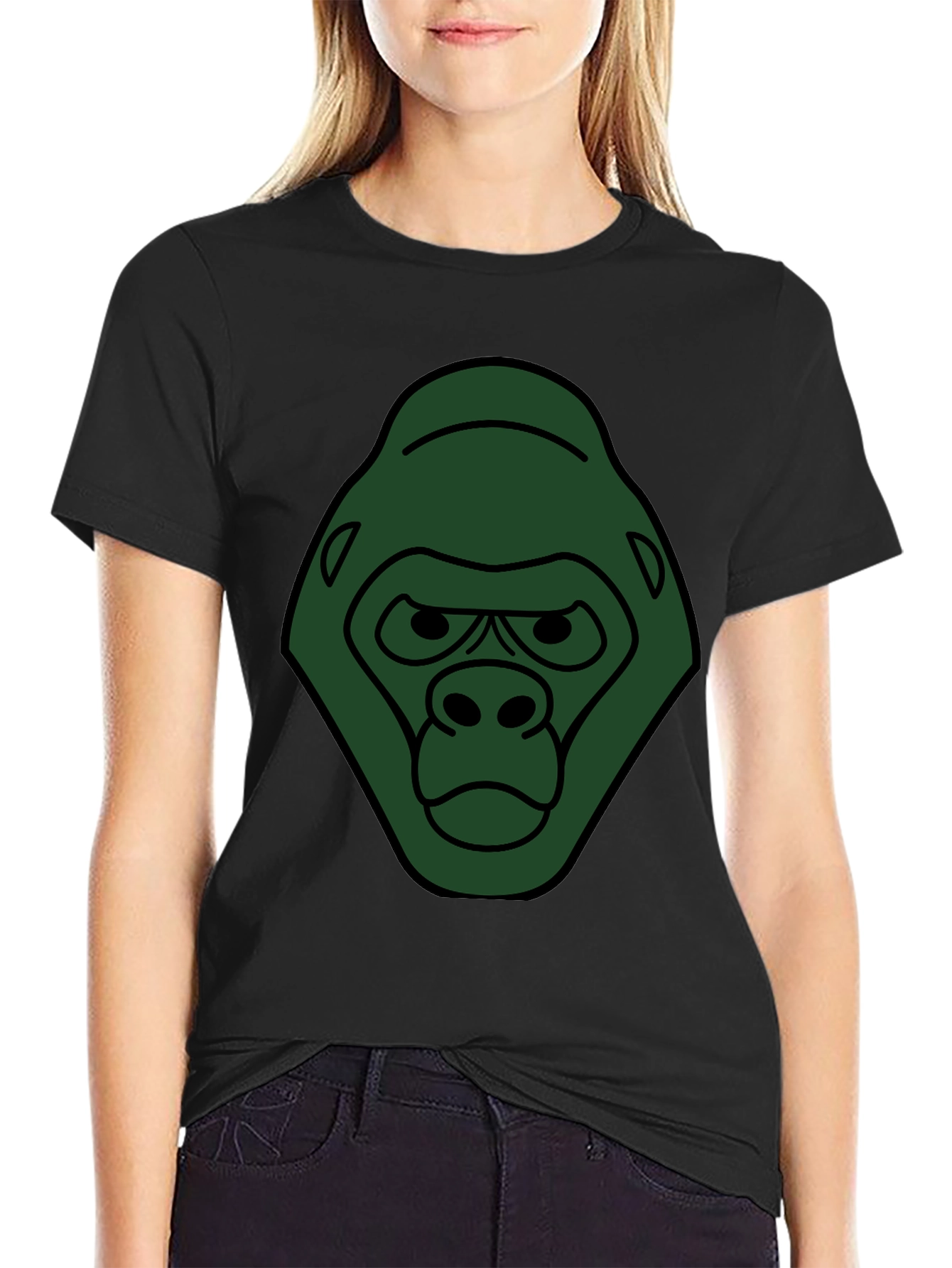 Gorilla Graphic Black T-Shirt - Unique Animal Tee