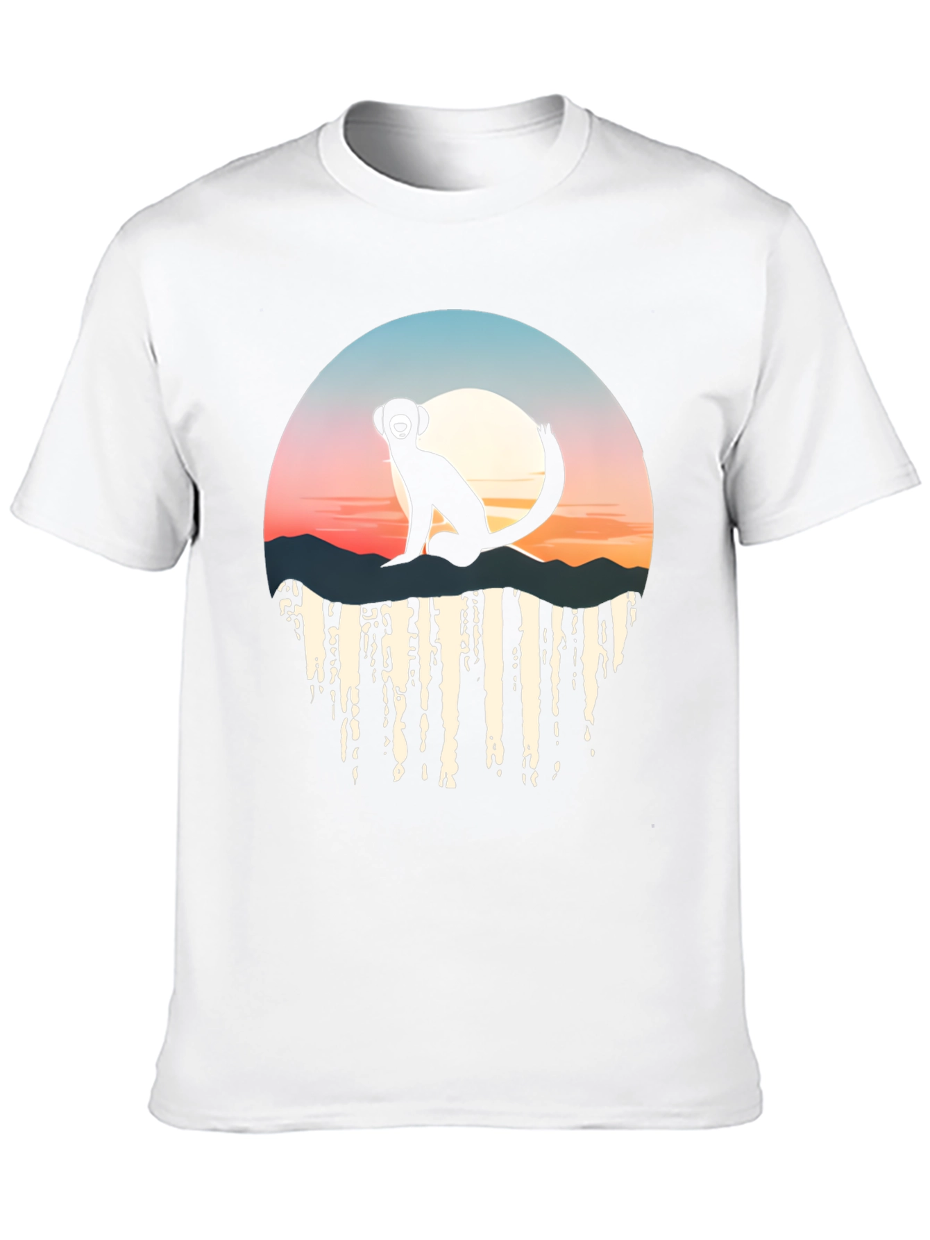 Sunset Monkey Graphic Tee - Stylish & Unique Design