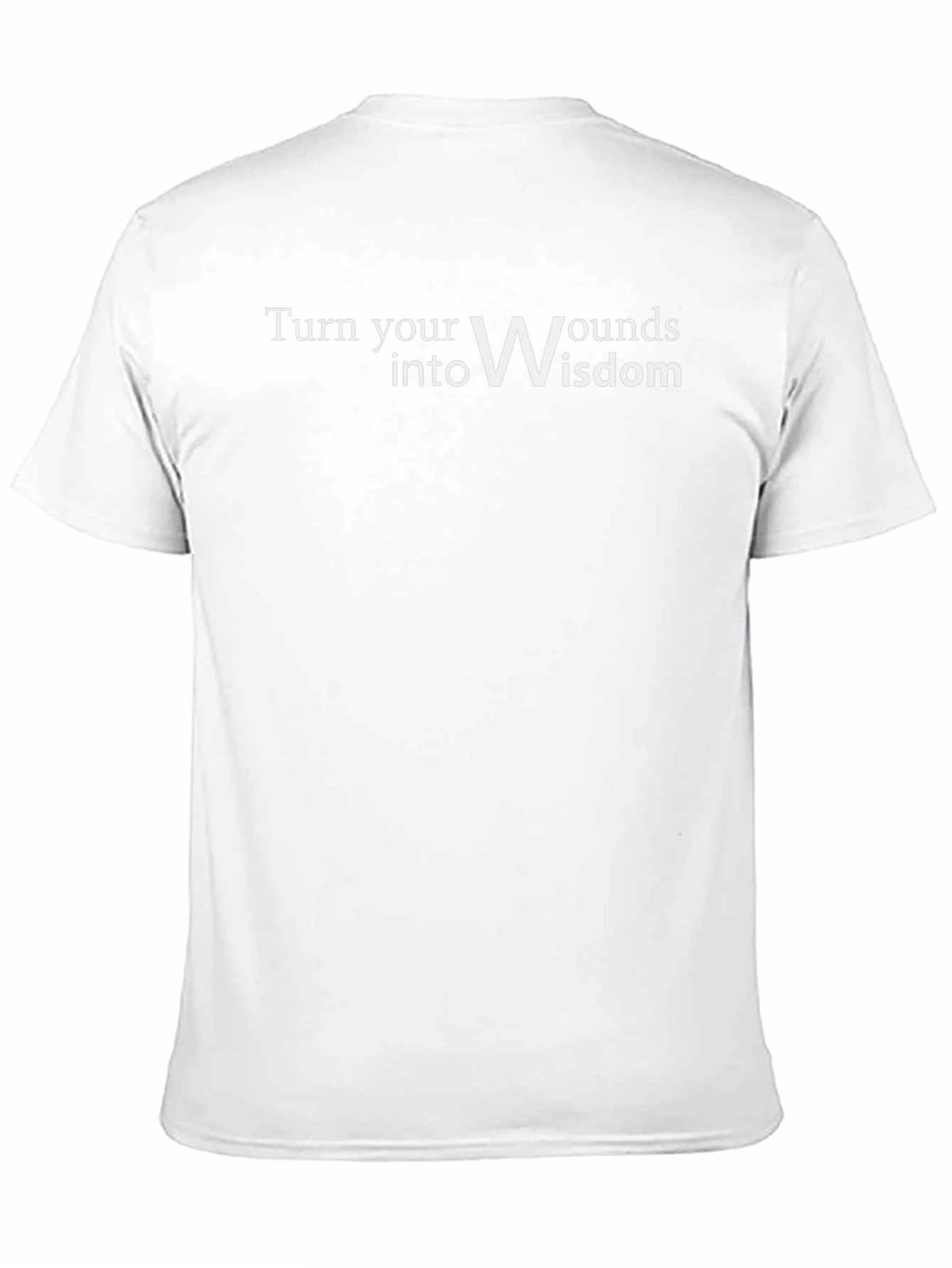 Inspirational Turn Wounds into Wisdom Black T-Shirt