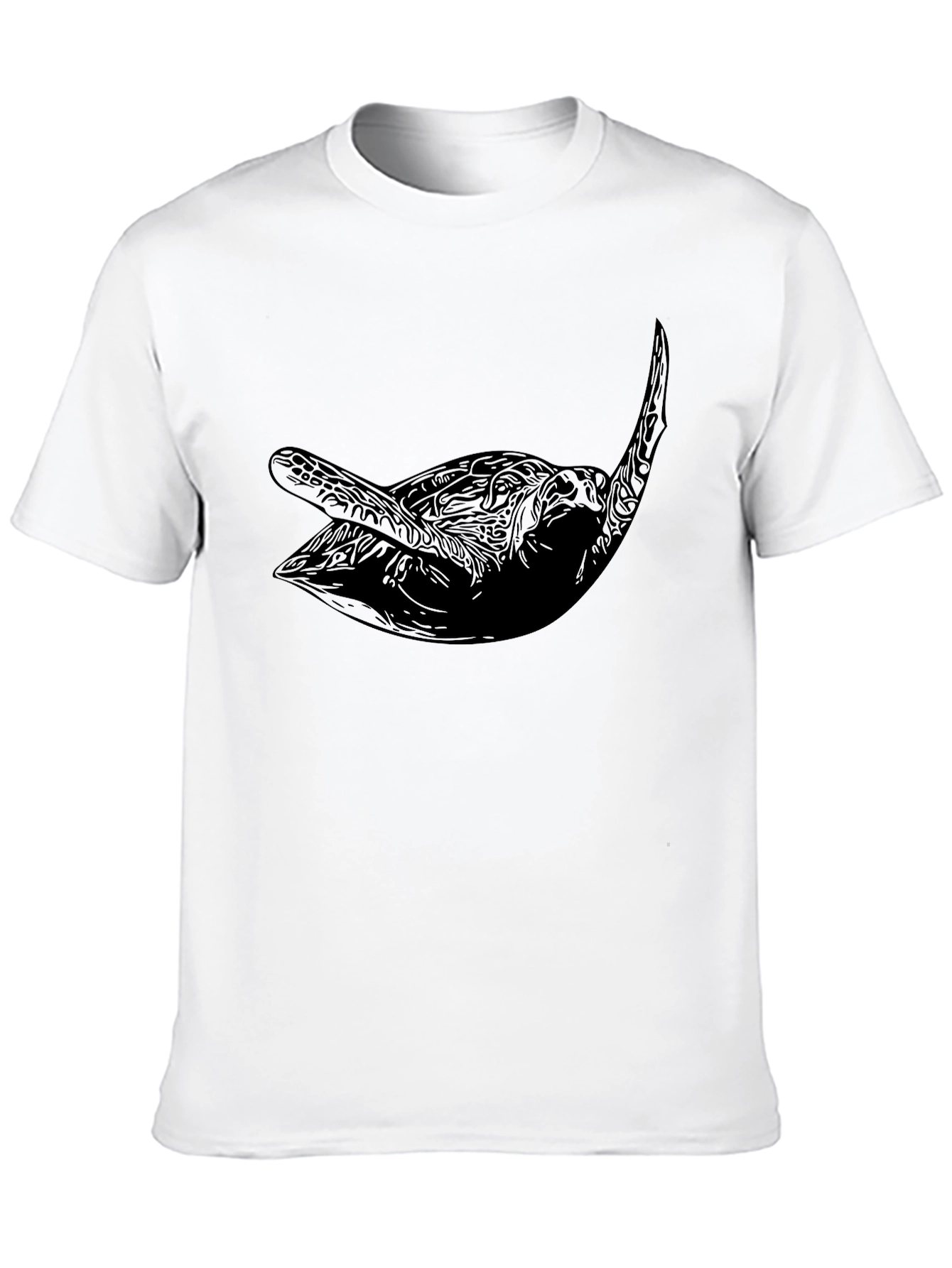 Mens Black Sea Turtle Graphic Tee