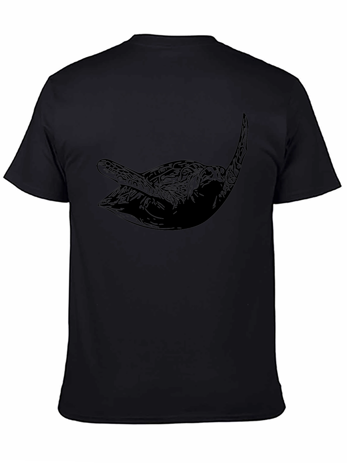 Mens Black Sea Turtle Graphic Tee